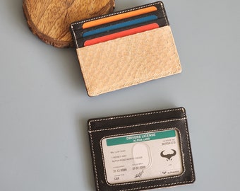 Leather Card Holder - Small Leather Wallet - Slim Wallet Credit Card Holder - Brown Leather - Minimalist Card Case-Front Pocket Wallet