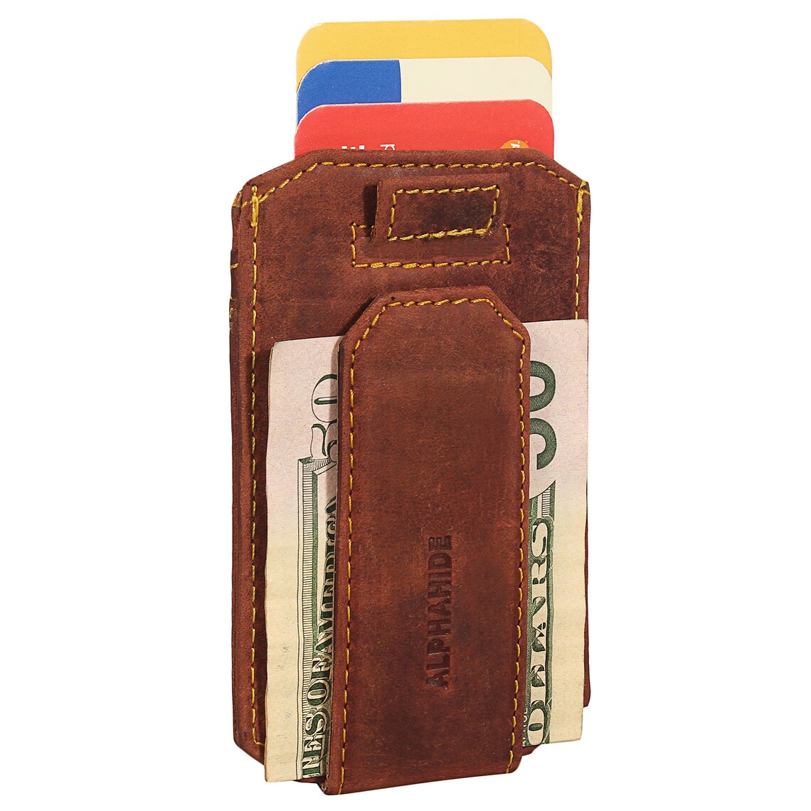 Slim Credit Card Sleeve Genuine Leather Card Holder Etsy