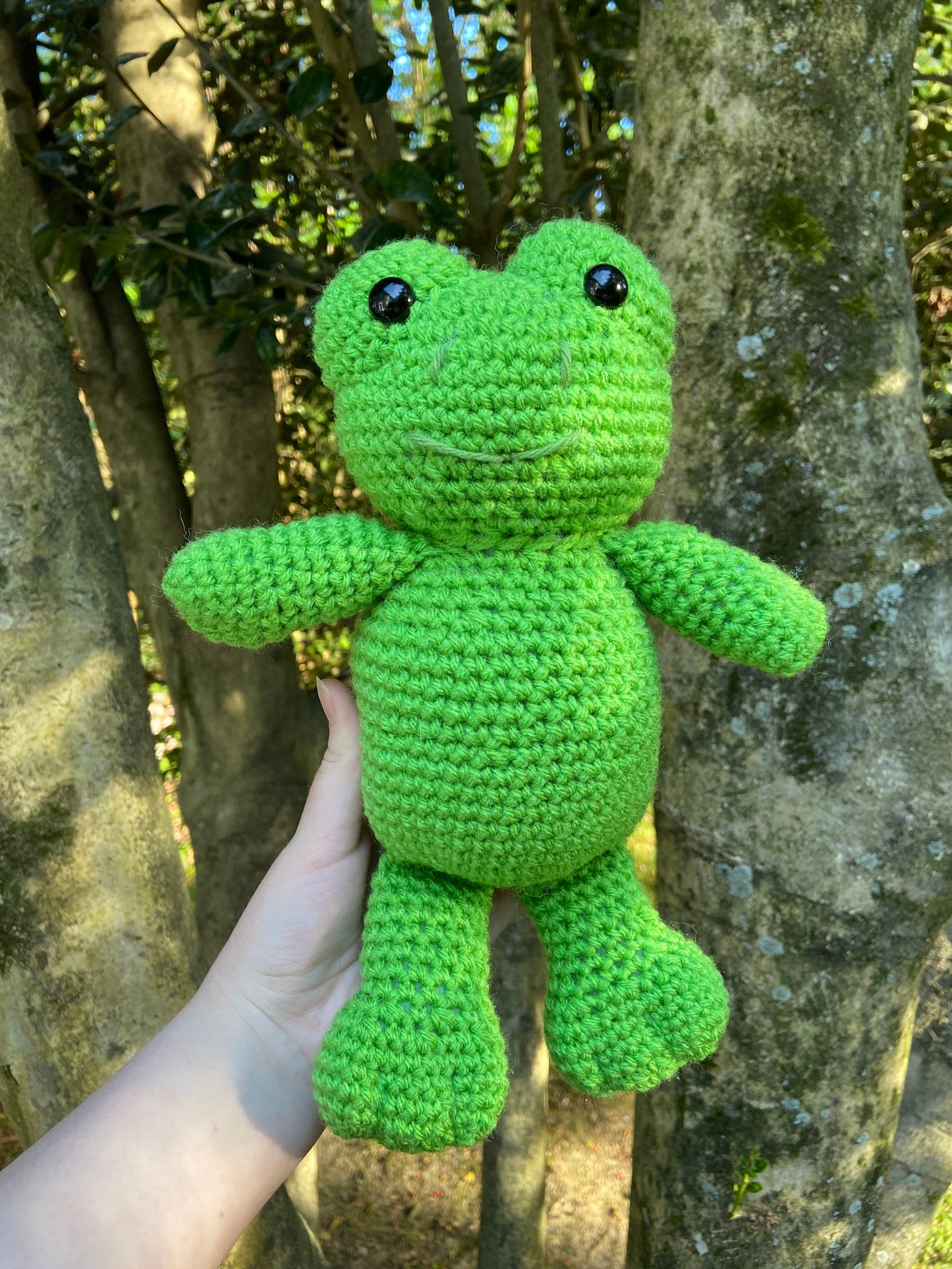 Crochet PATTERN Spring Green Frog Plushie PDF File - Etsy