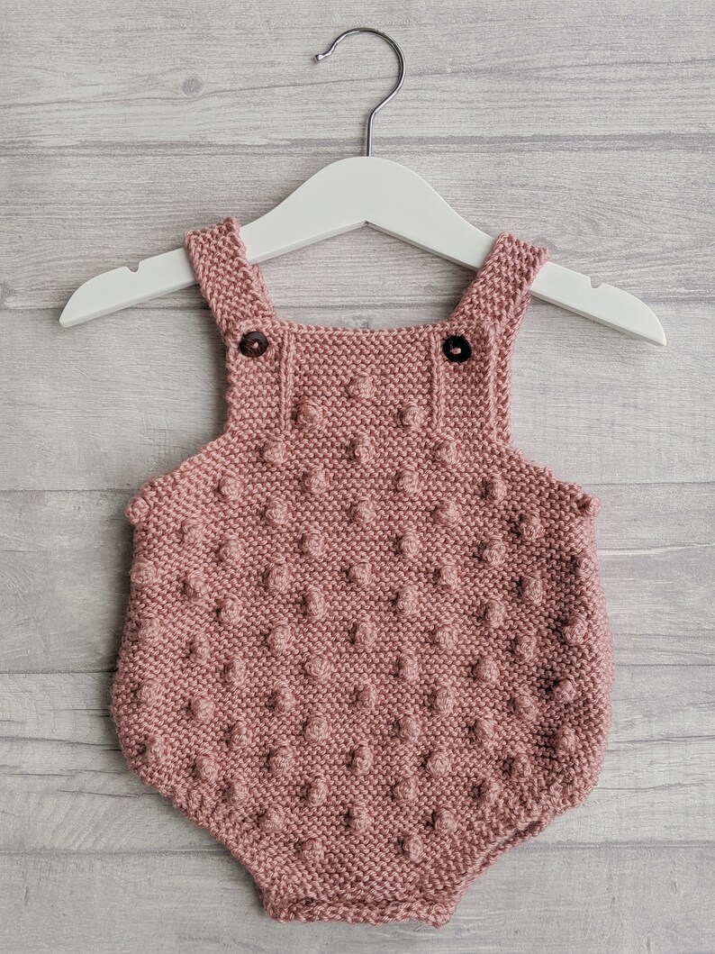 Popcorn Baby Romper Knitting Pattern Etsy UK