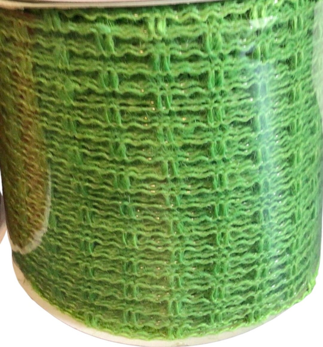 4 Fresh Lime Green Wired Expandable Jute Mesh Ribbon, RA128433, Garland
