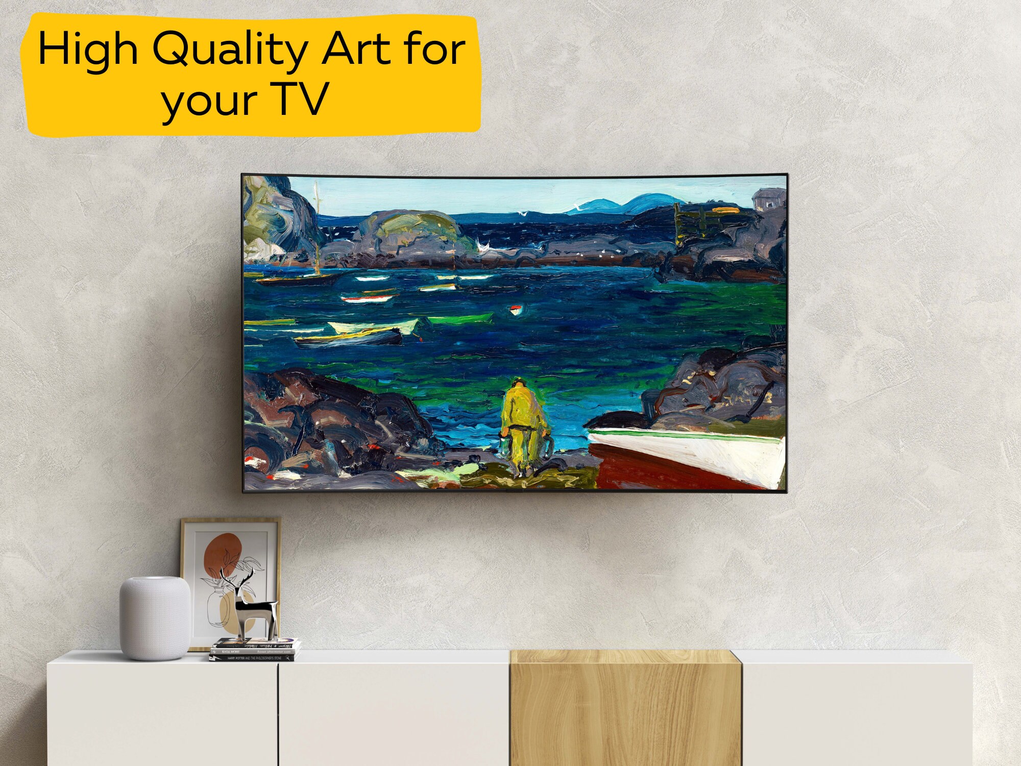 Samsung Frame TV High Quality Art Download Harbour by Etsy UK