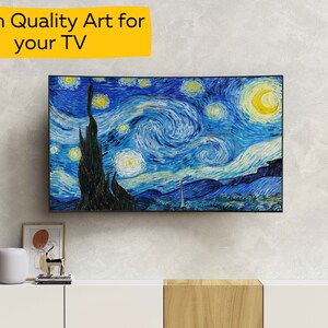 Samsung Frame TV High Quality Art Download| Starry Night by Vincent Van Gogh| Oil painting Tv Art| Original Painting Digital Download