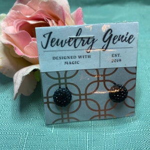 Black Rhinestone Studs