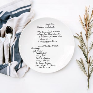 Personalized Recipe Plate: Family Handwriting Platter, Oven Safe