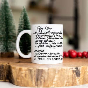 Personalized Mug With Your Handwritten Recipe: Variety of Colors and Sizes