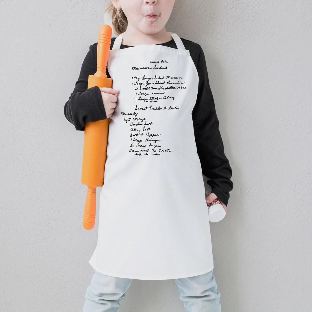 Written Aprons Personalized Apron Handwritten Recipe Gifts, Custom Aprons With ...