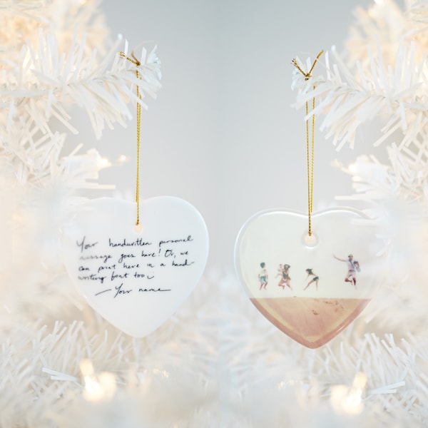 Personalized Christmas Photo Ornaments Double Sided Etsy