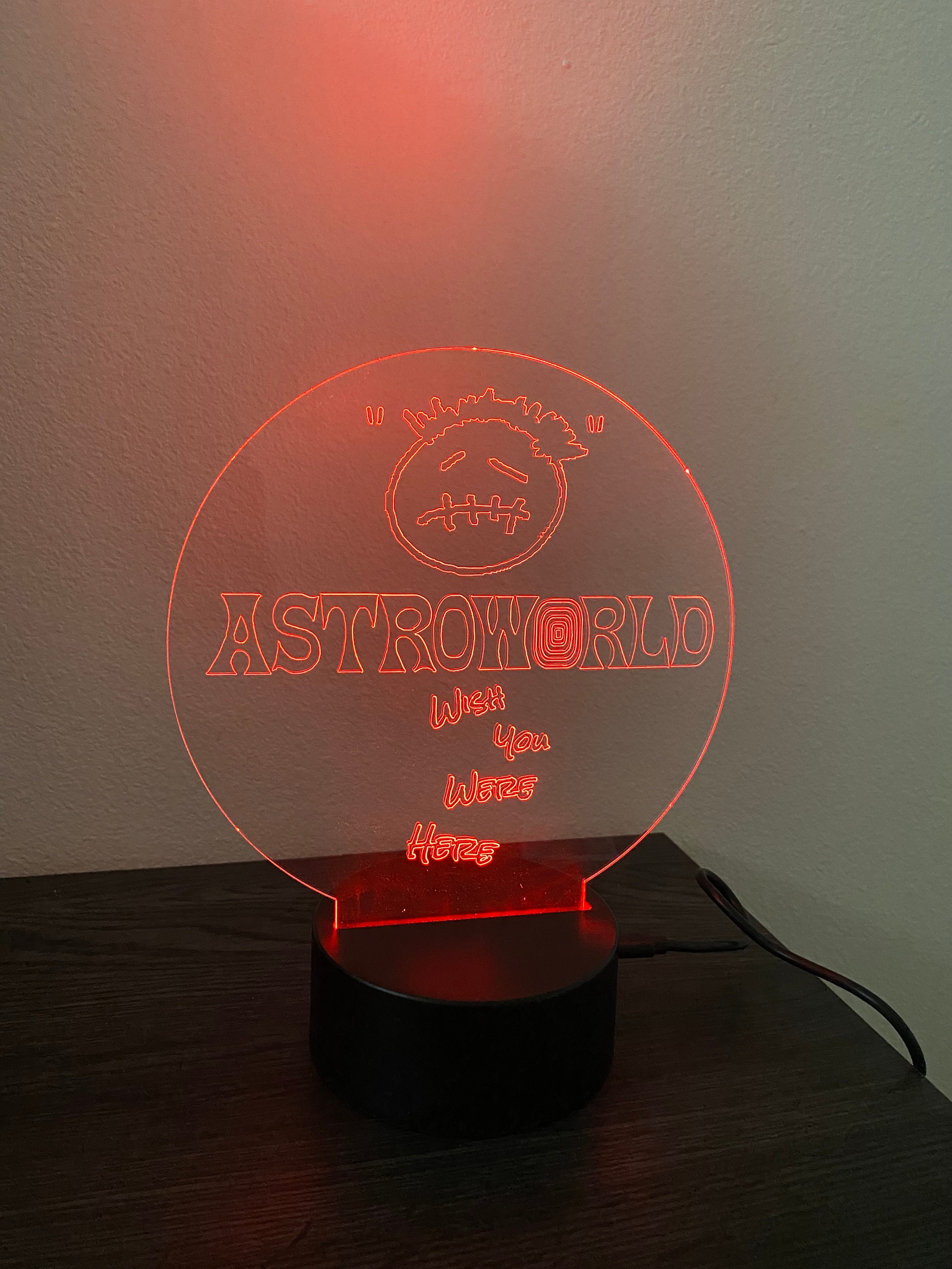 Travis Scott ASTROWORLD LED Lamp | Etsy