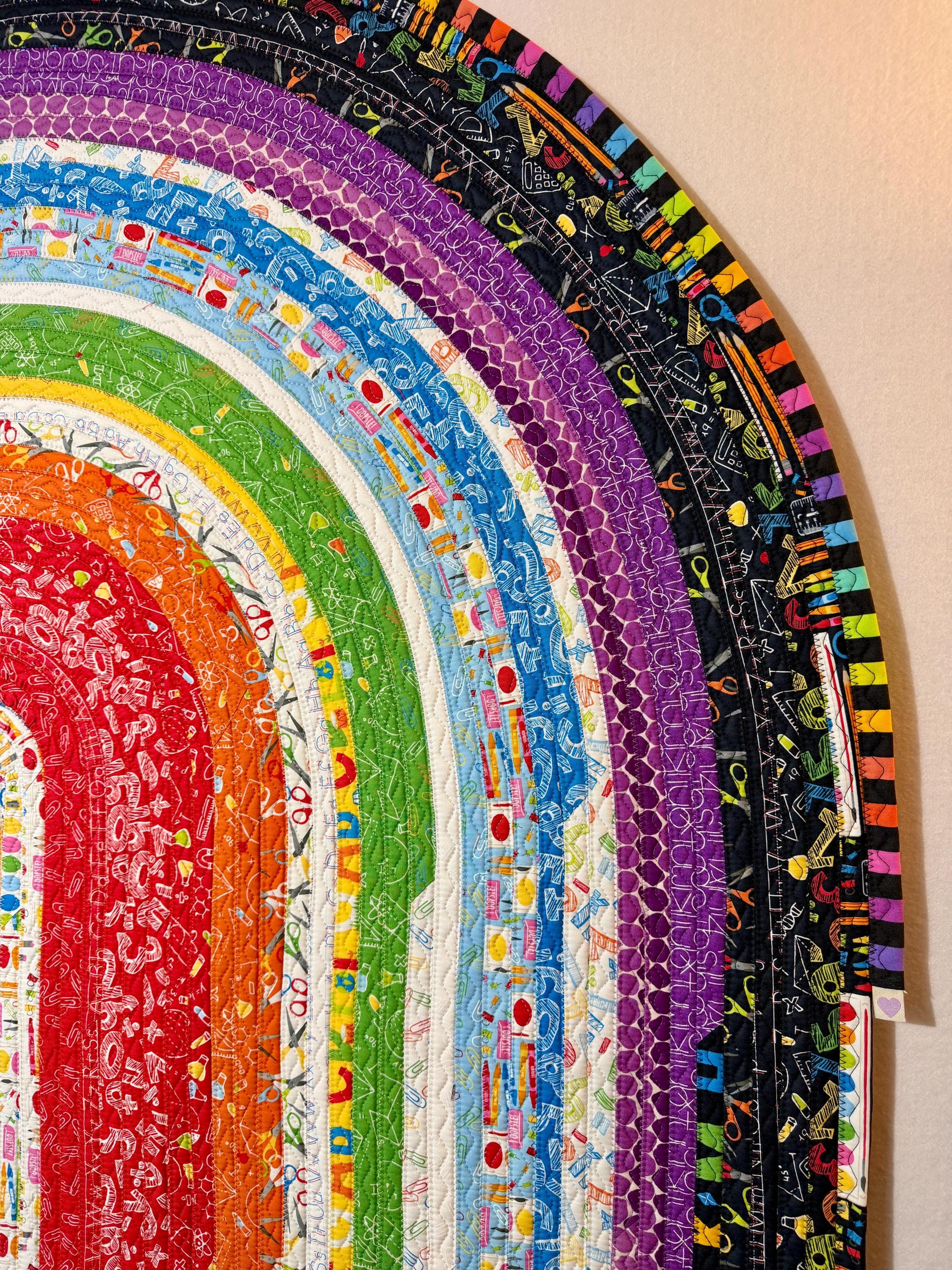 Handmade Rainbow Jelly Roll Rug - Colorful Home Decor - Classroom Gift ...