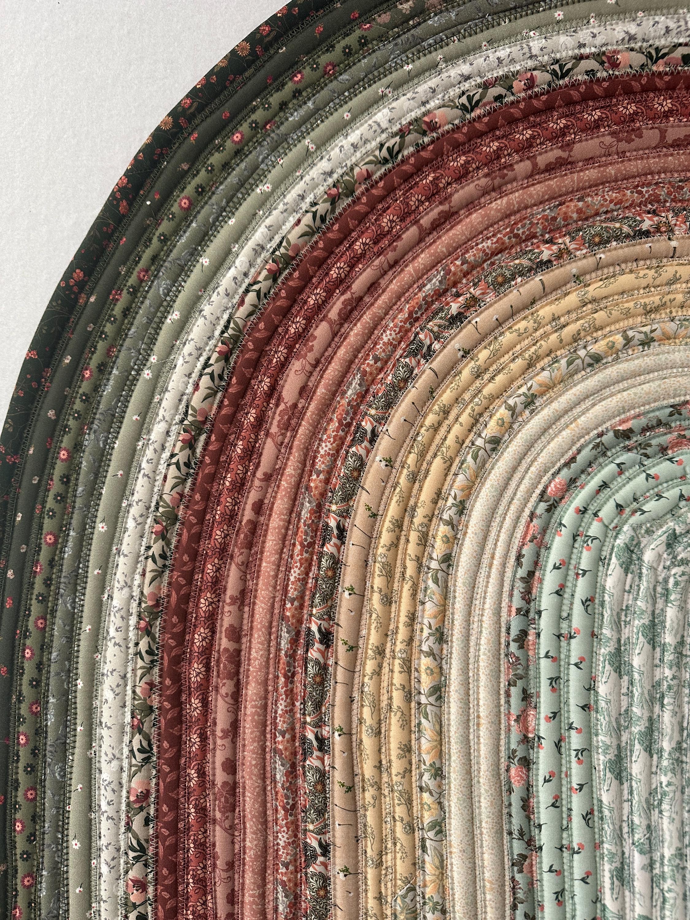 Small Rugs Roll Jelly Roll Rug – Handmade Fabric Rug in Sage, Mint & Rose – Farmhouse ...