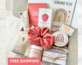 Self Care Gift Box: Organic Soap, Soy Candle, Velvet Scrunchie