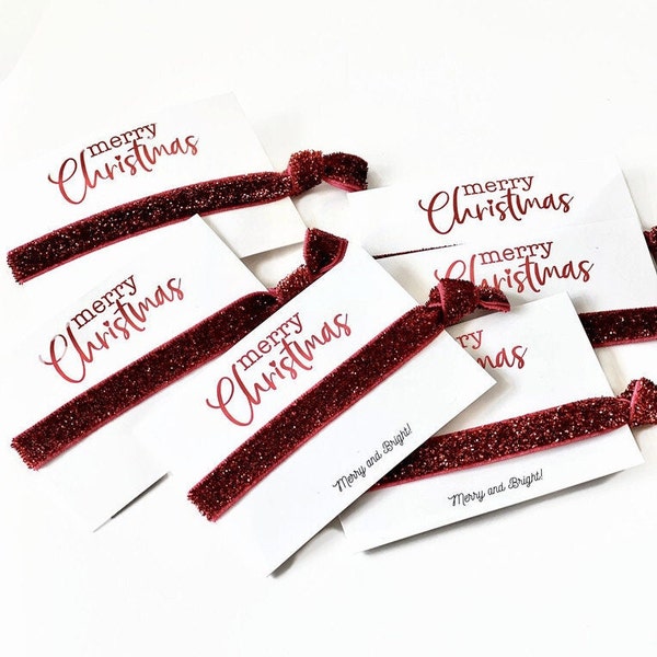 Holiday Hair Tie - Build your Box Add On - Add On - Red Glitter