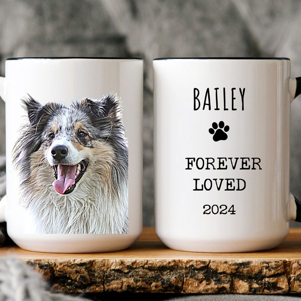 Dog Loss Mug, Forever Loved Mug, Dog Remembrance Gift Mug, Custom Dog Memorial Mug, Pet Loss Gift, Dog Memorial Gift Mug,Pet Sympathy Gift