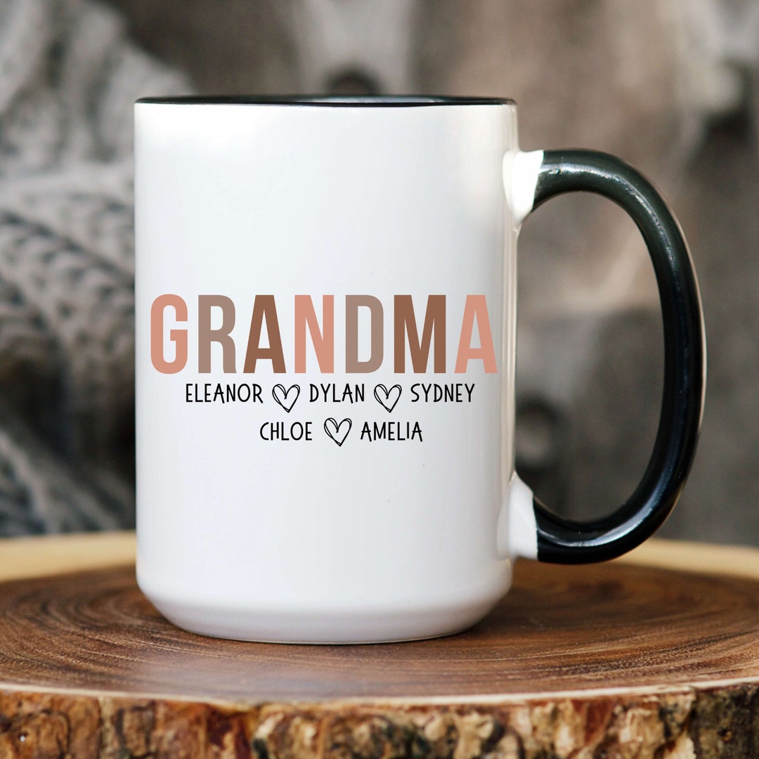 Personalized Grandma Coffee Mug, Gift for Grandma From Grandkids, Mother's Day Gift, Custom Gift ...