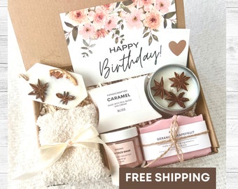 Birthday Gift Box for Her, Happy Birthday Spa Box, Gift Ideas for Her, Care Package for Her, Hygge Gift Box, Personalized Birthday Package