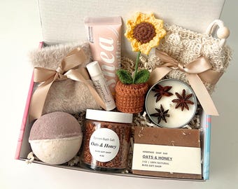 Birthday Spa Gift Box, Self Care Package, Cheer Up Gift, Thinking of You Gift Her, Relaxation Stress Relief Gift Box, Christmas Gift Box