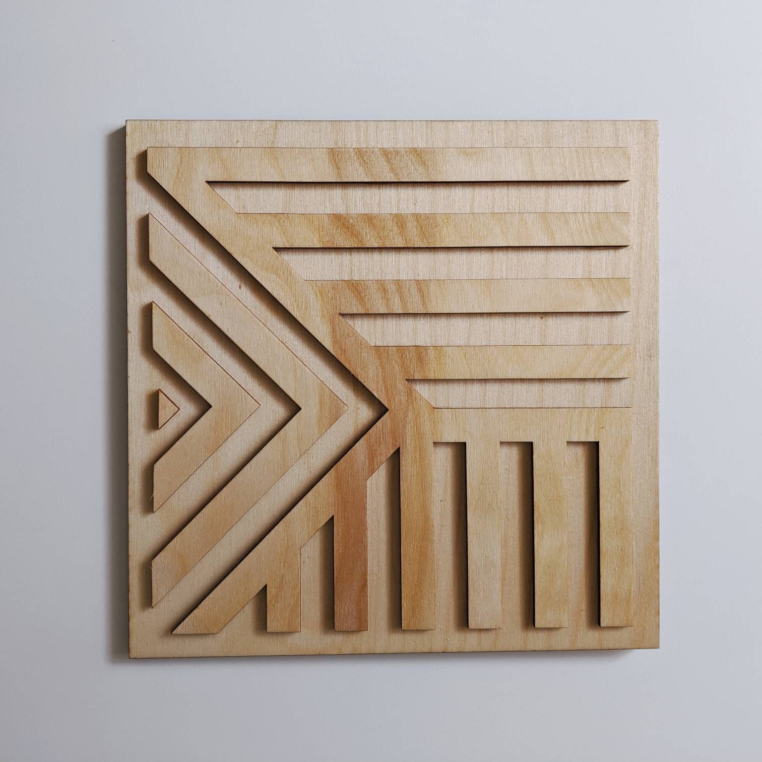 Geometric Wood wall hanging/Wood Art/ Gallery Wall/Boho Wall Etsy