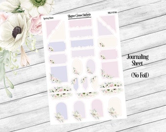 spring rain journaling deco sheet floral sticker vertical etsy