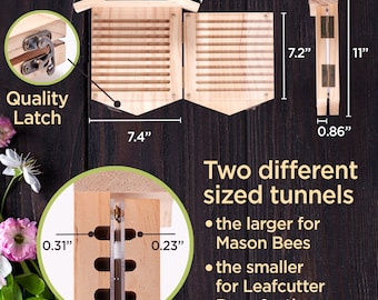 Rivajam Native Bee Observatory | Wax Coated Mason Bee House