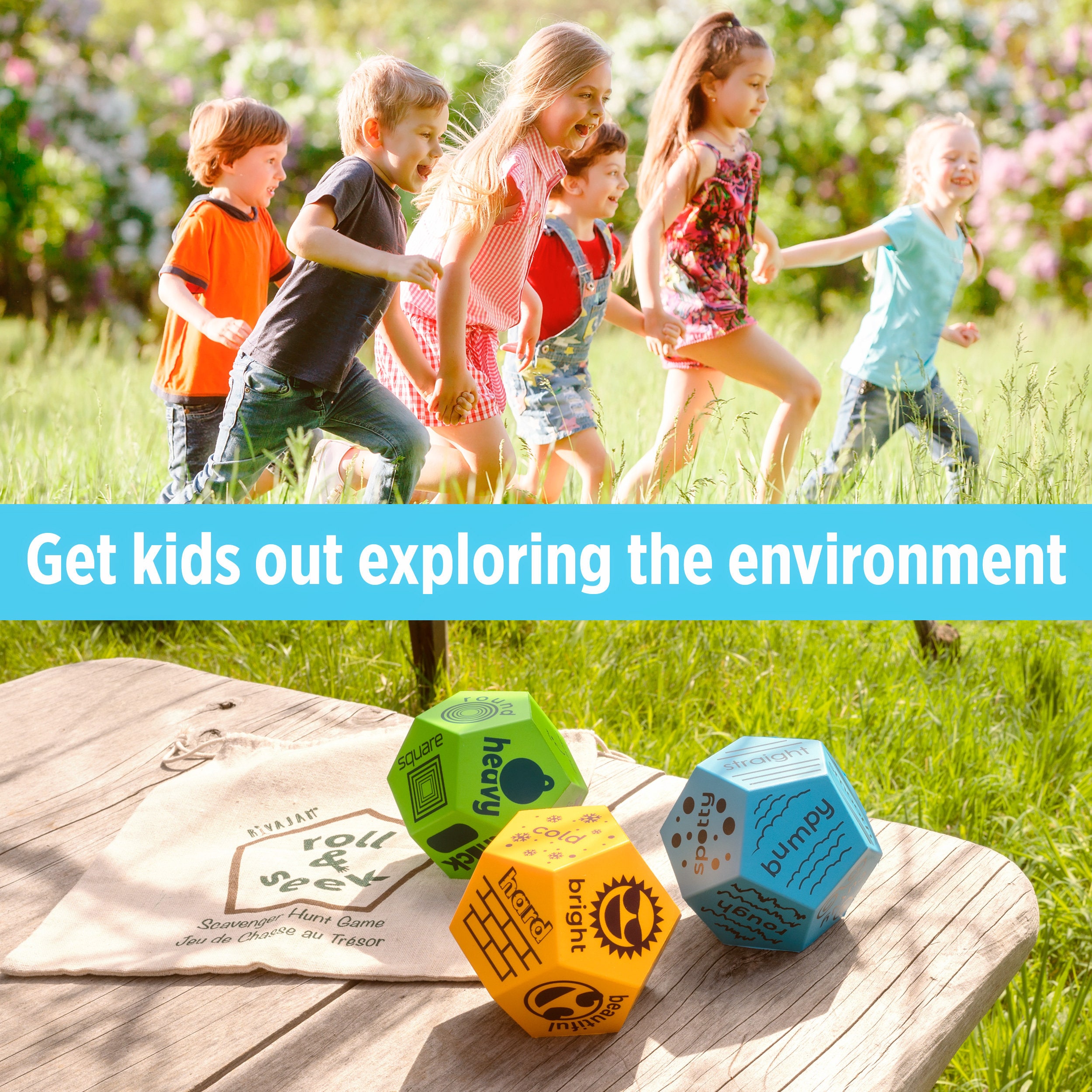 Rivajam Nature Scavenger Hunt Games for Kids, Toddlers & Family Fun | Outdoor Toys and Treasure Hunt Family Games | Backyard Camping Games