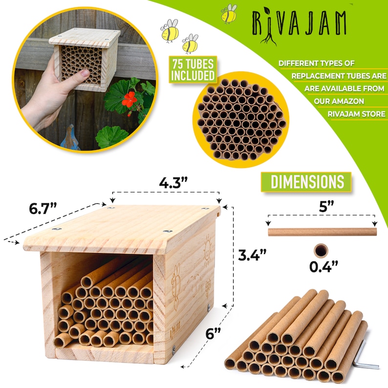 Rivajam DIY Mason Bee House Woodworking Project Kit Solitary Etsy