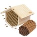 Rivajam Mason Bee House Refillable Nesting Box | 2022 Beekeeper Pro Edition | 95 Bee Nesting Tubes Plus Liners | Solitary Native Bee Hotel 