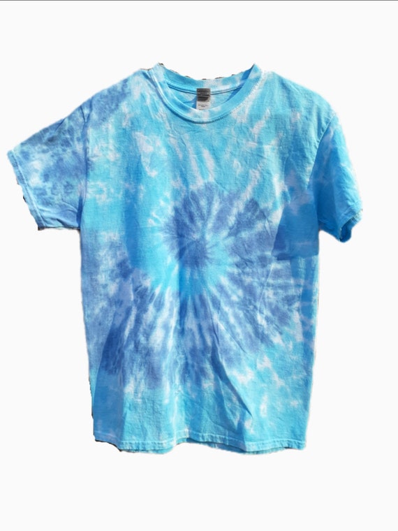 Ocean Blue Spiral Tie-Dye T-Shirt | Etsy