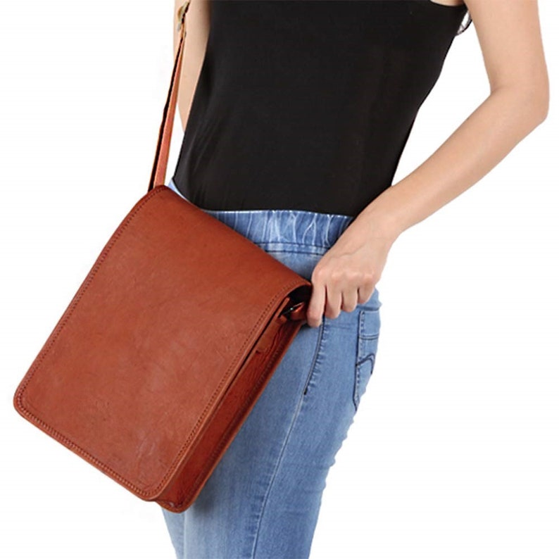 Leather Cross Body College Bags Cross Body Bag Long Over the Etsy