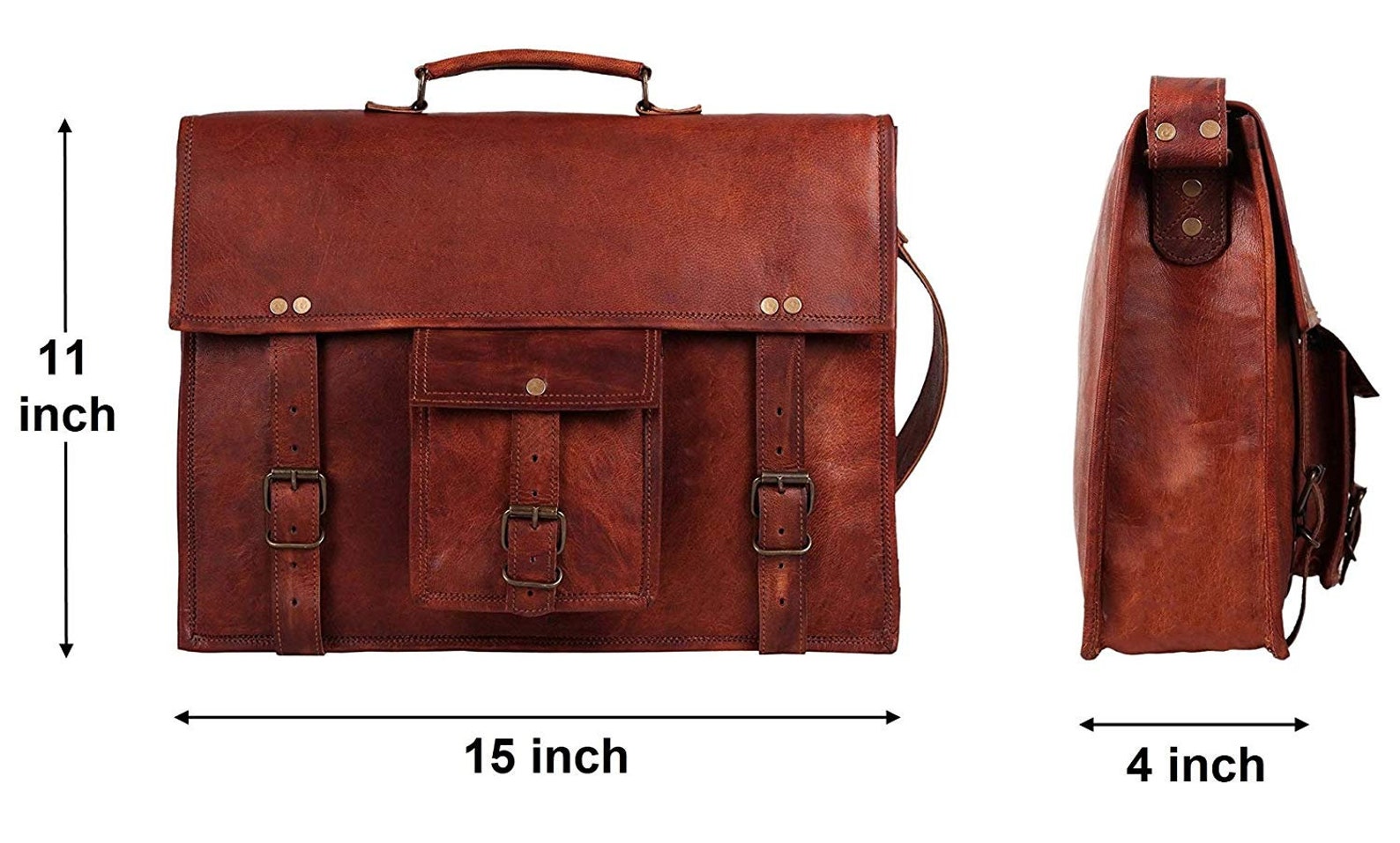 Personalized Gifts Leather Satchel Brown Briefcase Laptop Bag - Etsy