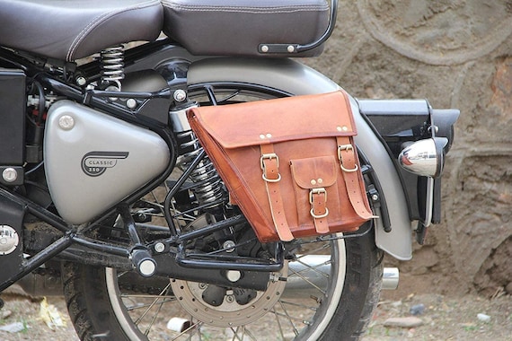 motorcycle side bags leather