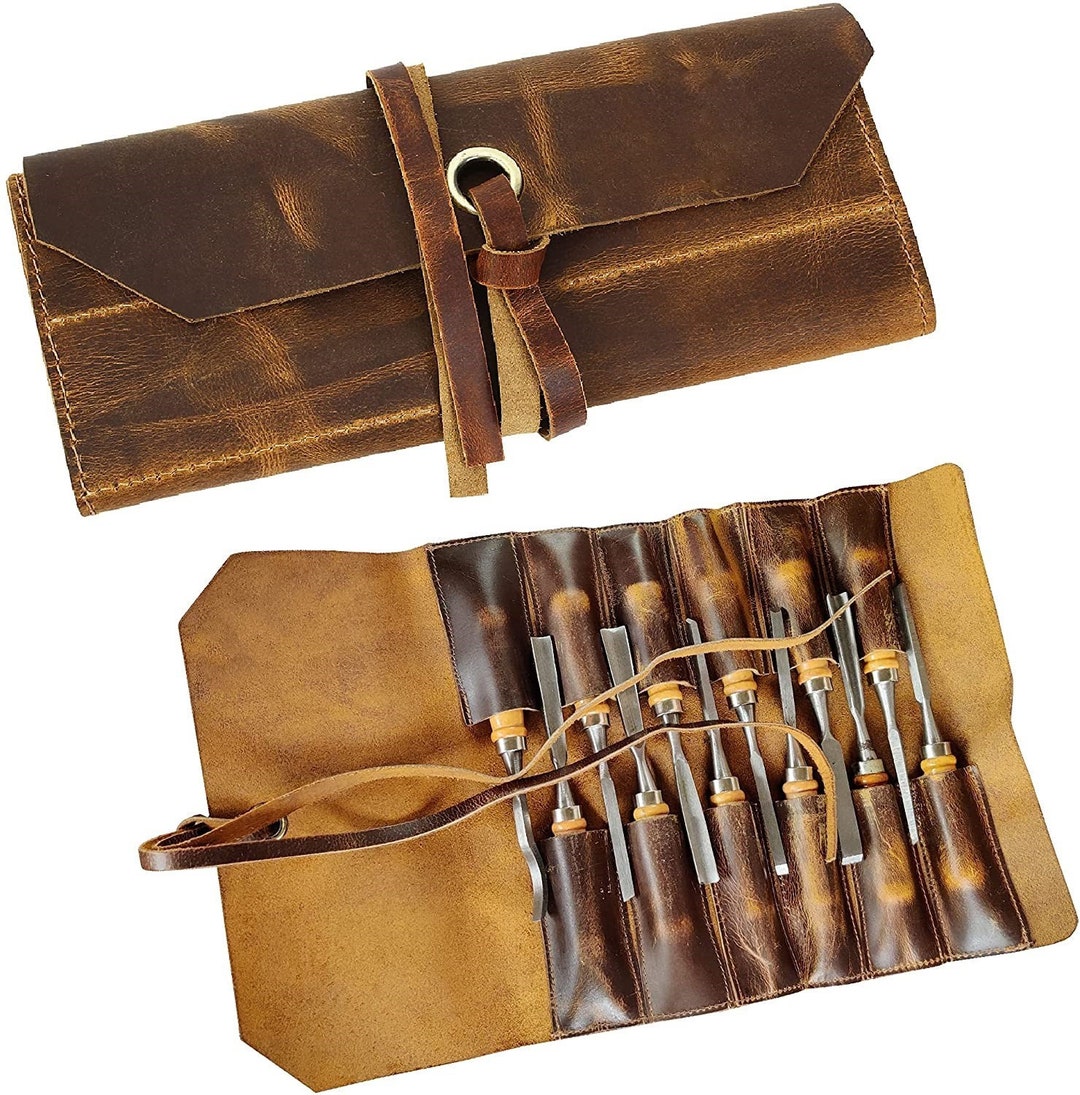 Leather Tool Roll up Pouch Wrench Roll Chisel Bag Tool Storage Etsy