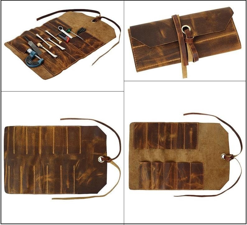 Leather Tool Roll Leather Tool Storage Carving Tool Case Etsy