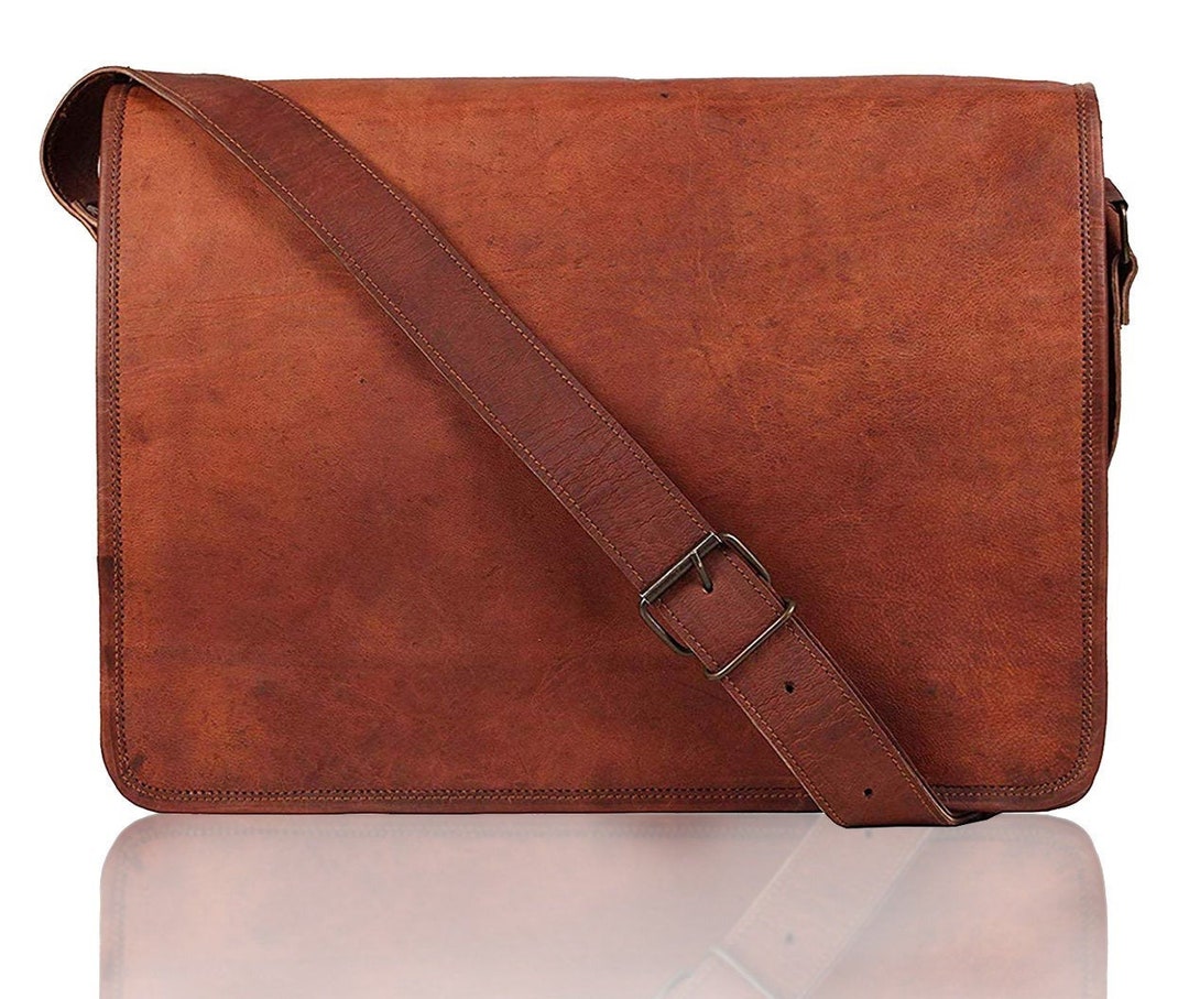 Leather Laptop Messenger Bag for Men Personalized Gifts for Etsy