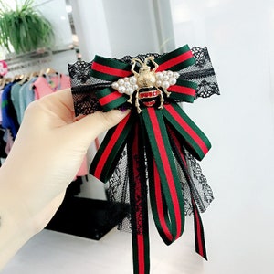 Vintage Style Brooch, Big Fabric Bow Tie Brooch, Women Fashion Accessories, Pin Brooch