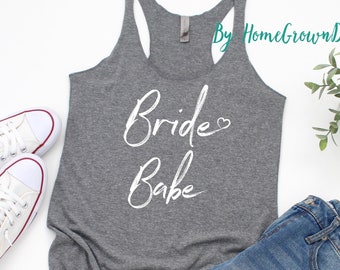Bride Babe Tank Top, Bridesmaid Shirt, Bridesmaid Tank Top, Bachelorette Shirt, Bridesmaid Gift, Bridal Party Shirts, Bachelorette Tanks