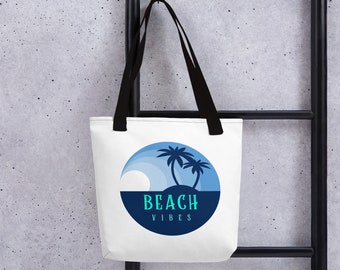 Beach Vibes Tote Bag, Good Vibes Tote, Boho Bag, Beach Vacation Bag, Beach Tote, Good vibes bag, Hippie Tote Bag,  Summer Vibes, Beach Bag