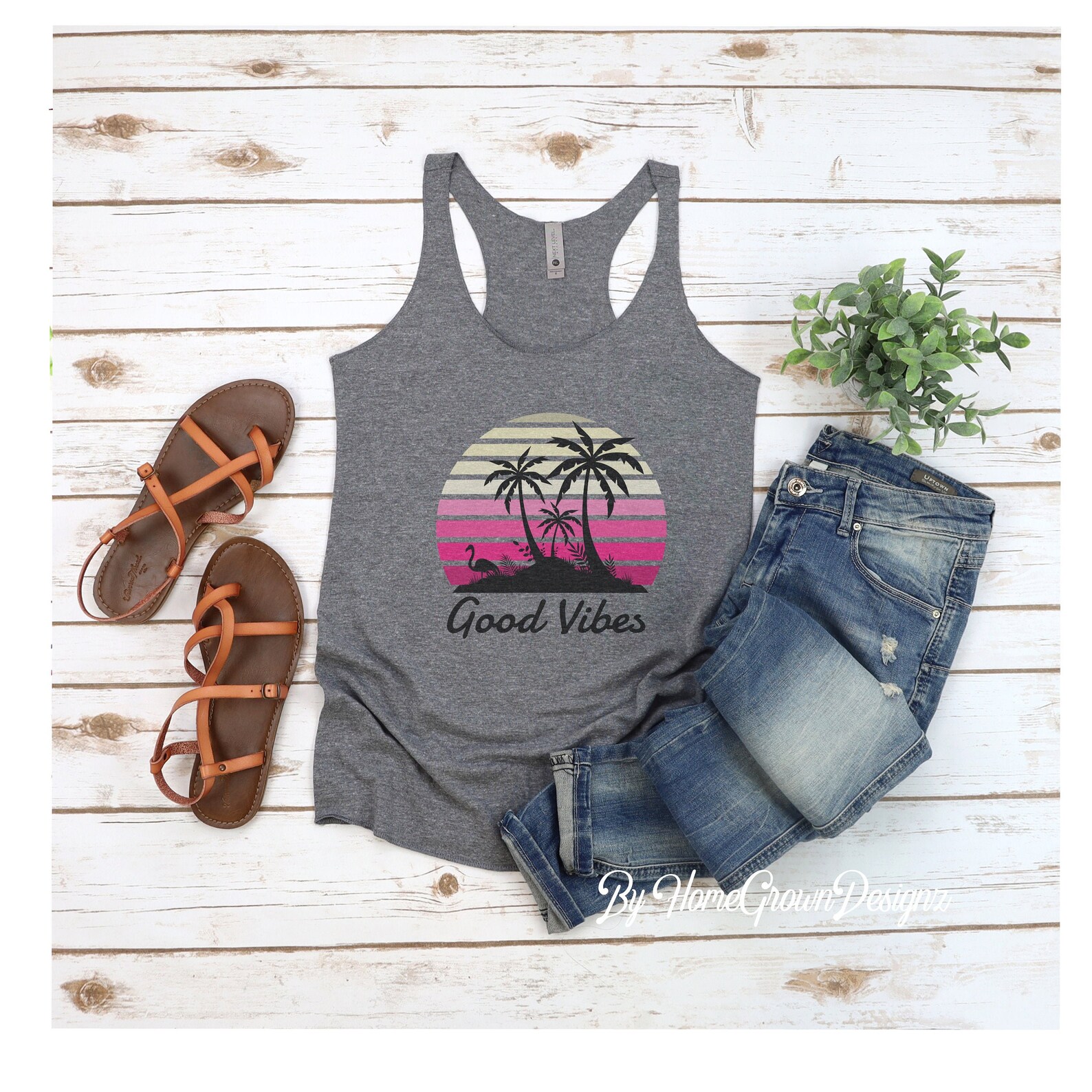 Good Vibes Tank Top, Good Vibes Yoga Workout Tank Top Racerback