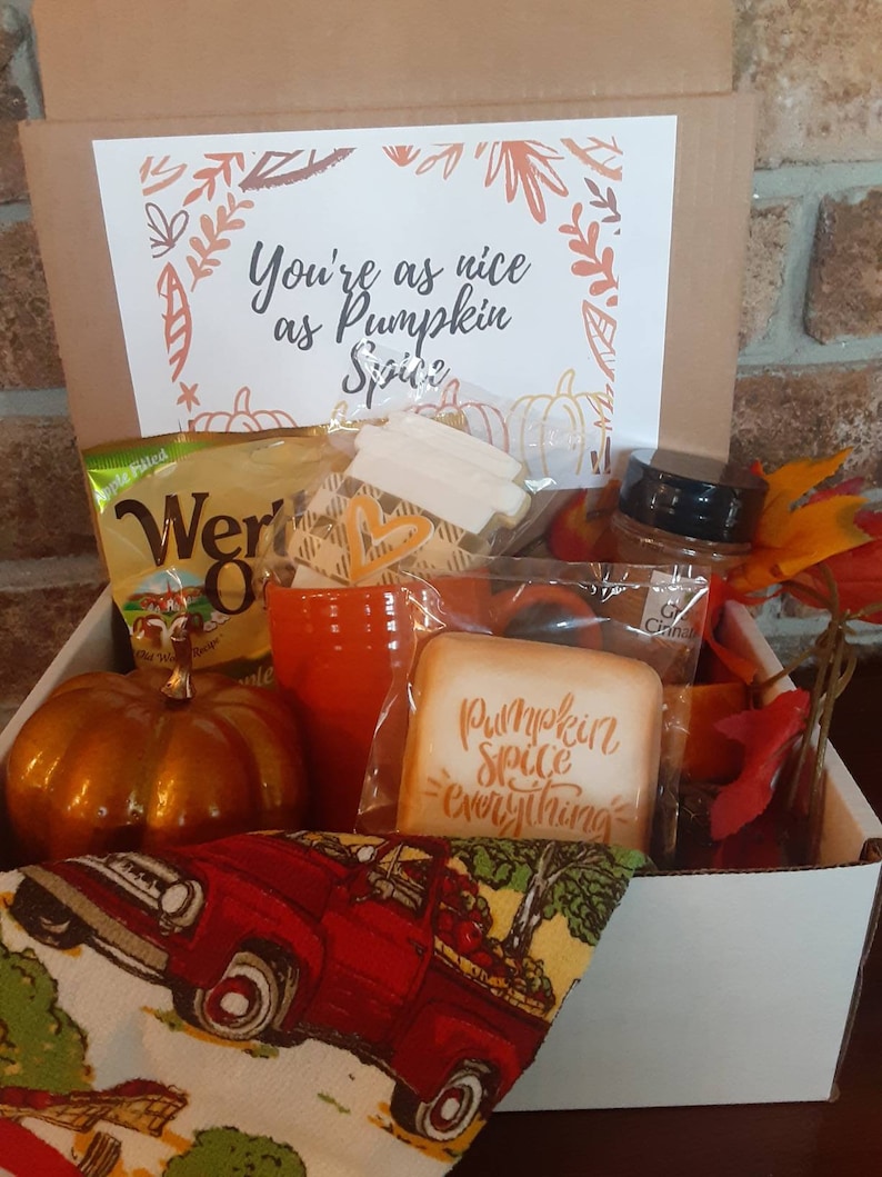 Pumpkin Fall Gift Box Pumpkin Spice Gift Box Thank You Gift | Etsy