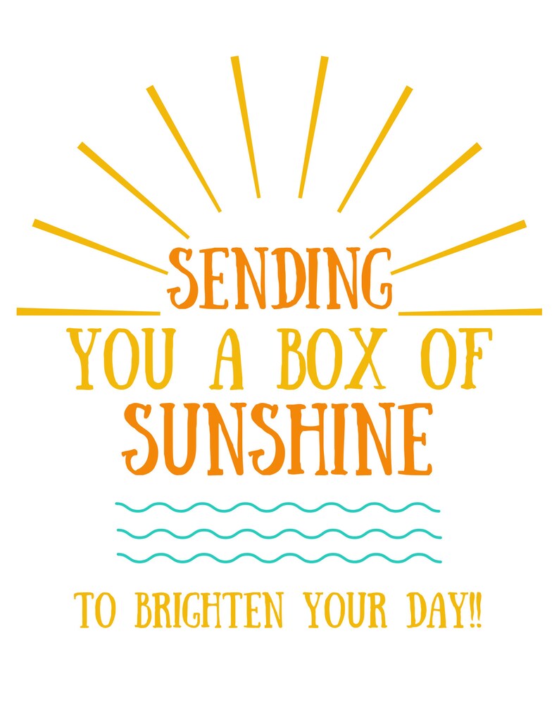 Box of Sunshine Sending you Sunshine Sunshine Gift Box | Etsy