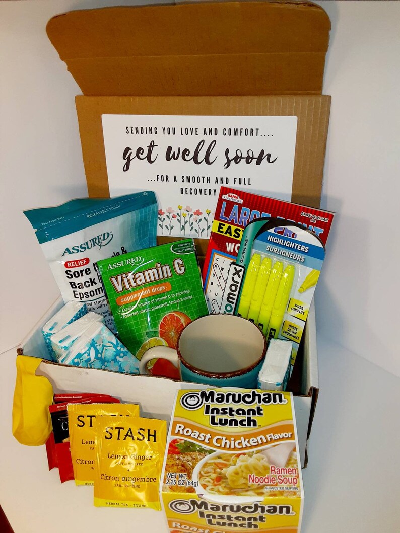 Get Well Soon Gift Box Sick Gift Box Thinking of You Etsy