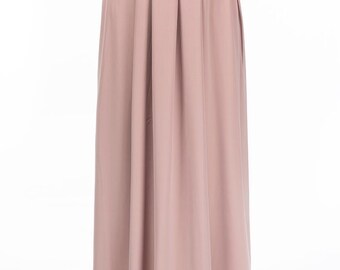 wrap blush maxi skirt