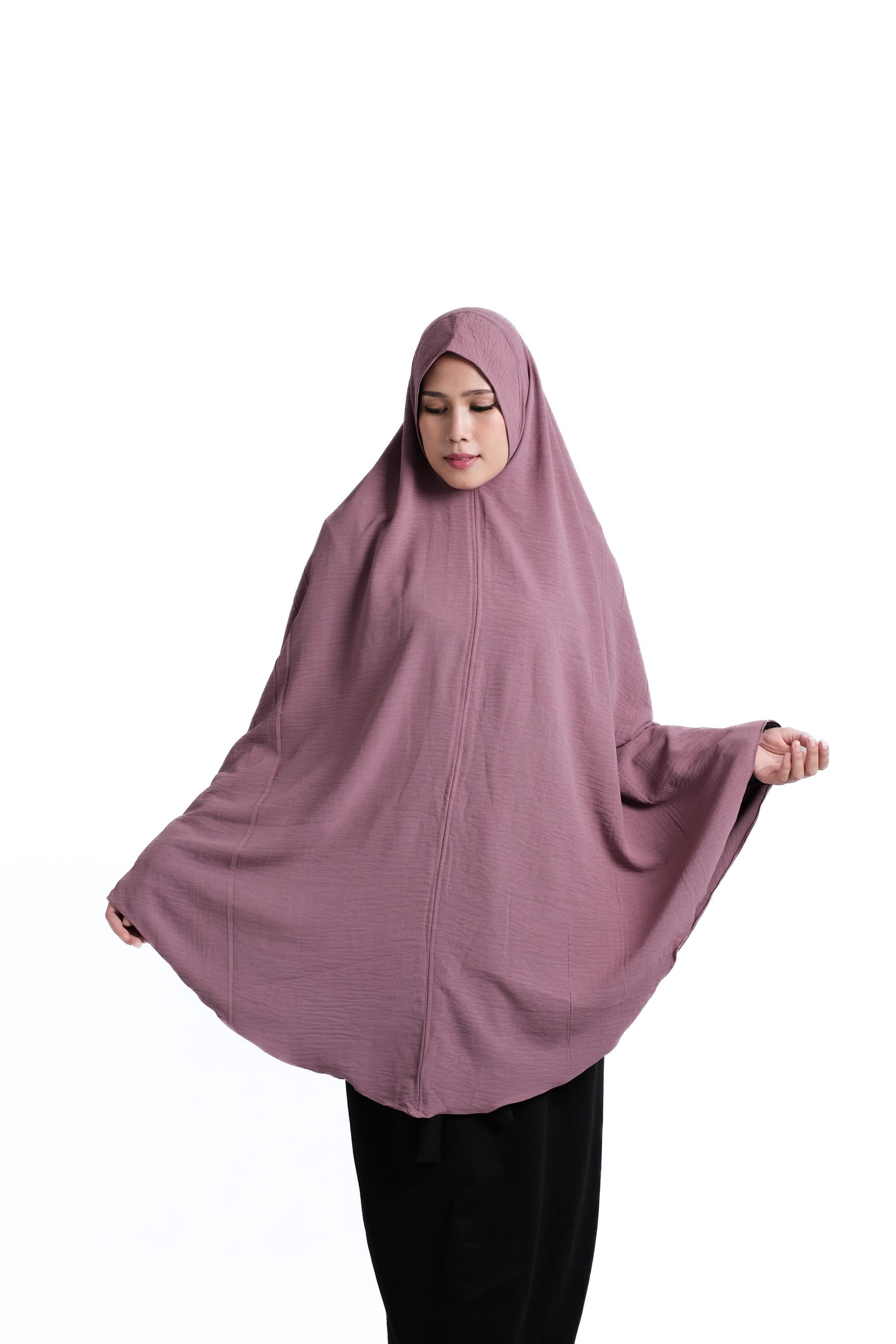 Free Size Crinkle Stoff Gebet Jilbab | No-Iron Bescheidenes Islamisches Gebetskleid für Teenager bis Erwachsene | Leichter, komfortabler Khimar
