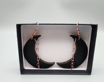 Moon Lit Heart Earings