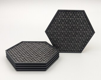 Hexagon stacking coasters