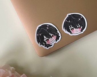 Enstars Sakuma Rei & Ritsu Sticker / Cute Chibi Ensemble Stars Kawaii Mochi Matte Impermeable Laptop Equipaje Planificador de Botellas de Agua Notebook
