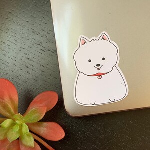 かわいいサモエド サミー ステッカー | アニメ かわいい 愛らしい 美的 犬 マット 防水 ノートパソコン 荷物 ウォーターボトル プランナー ノートブック ダイカット ビニール