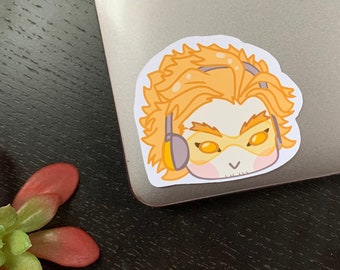 Pegatinas de cabeza de pájaro Chibi lindas / Halcones Keigo Takami Anime Mate Impermeable Portátil Equipaje Botella de Agua Planificador Cuaderno Vinilo Troquelado