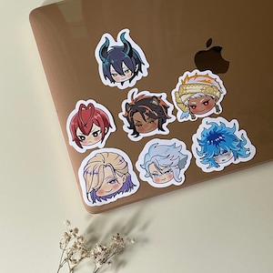 Twisted Wonderland Sticker / Cute Riddle Malleus Draconia Vil Leona Azul Kalim Opaco Laptop Luggage Water Bottle Planner Notebook