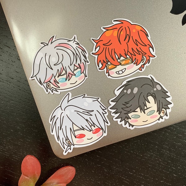 Mystic Messenger Chibi Stickers | Cute Jumin Han 707 Saeran Zen Matte Waterproof Laptop Luggage Water Bottle Planner Notebook Die Cut Vinyl